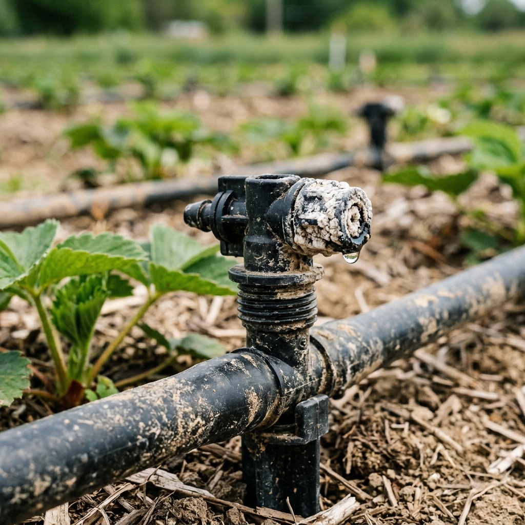 Clogged drip line